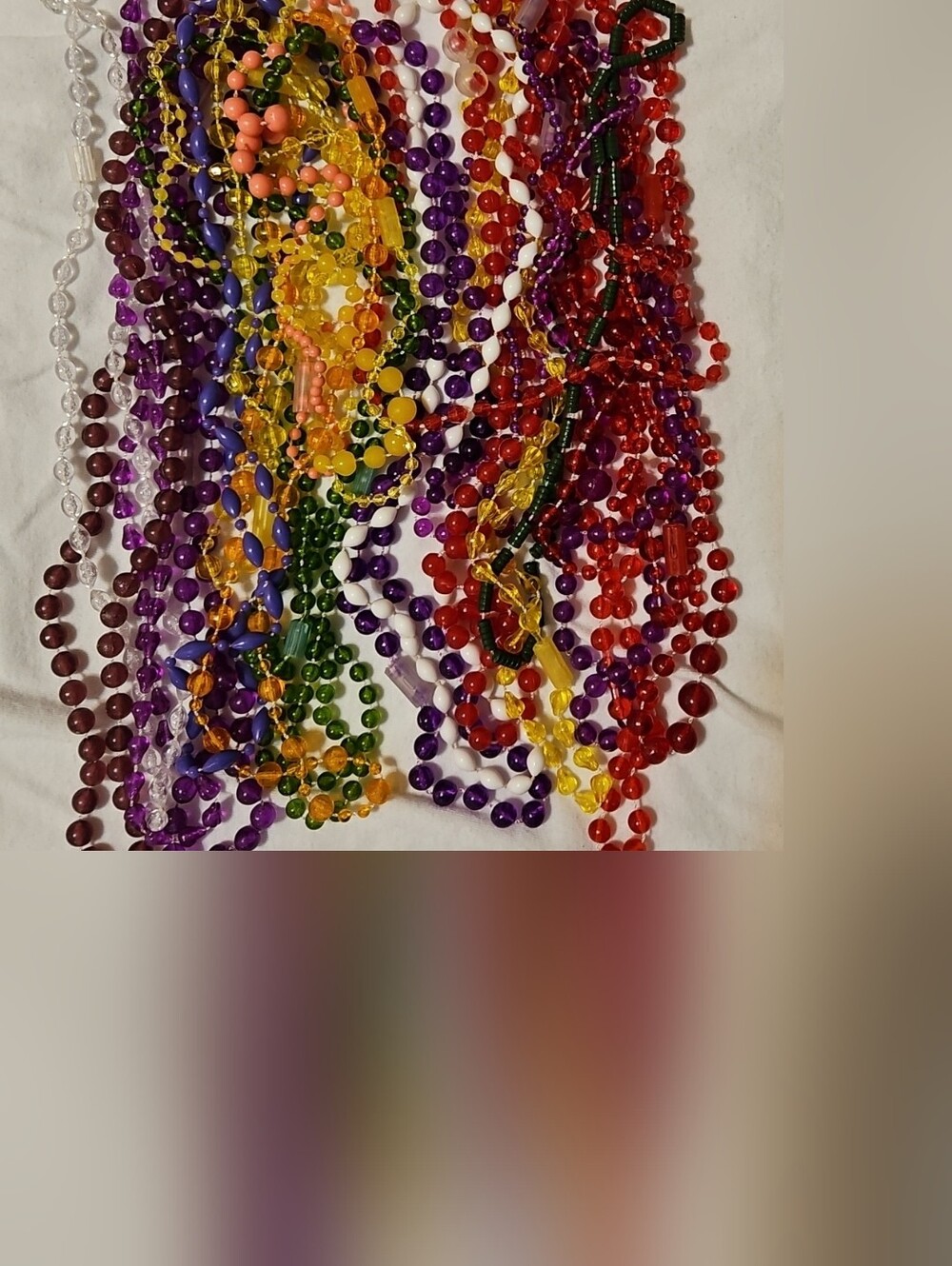 Vintage 1960s 1970s Mardi Gras Beads Necklaces Lot 20+